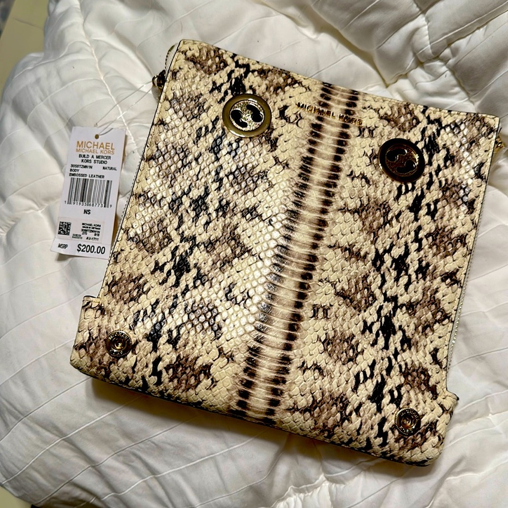 Michael Kors Embossed Leather Body Bag!
